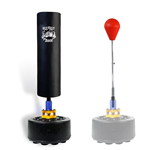 ZERRO Boxsack mit Punchingball Freistehender Standboxsack Solide Set Höhenverstellbarer Boxing Trainer Heavy Duty