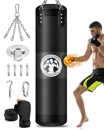 Boxsack Hängend Erwachsene Schwerer Boxsack Set mit Boxhandschuhen MMA Kickboxen Boxen Karate Muay Thai Kampf Fitnessstudio Taekwondo Training (Ungefüllt) Boxsack Hängend Erwachsene Schwerer Boxsack Set mit Boxhandschuhen MMA Kickboxen Boxen Karate Muay Thai Kampf Fitnessstudio Taekwondo Training (Ungefüllt)